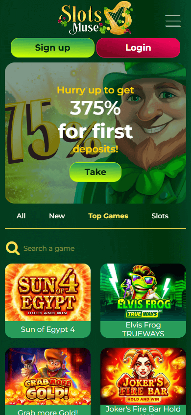 SlotsMuse_Casino_homepage_mobile