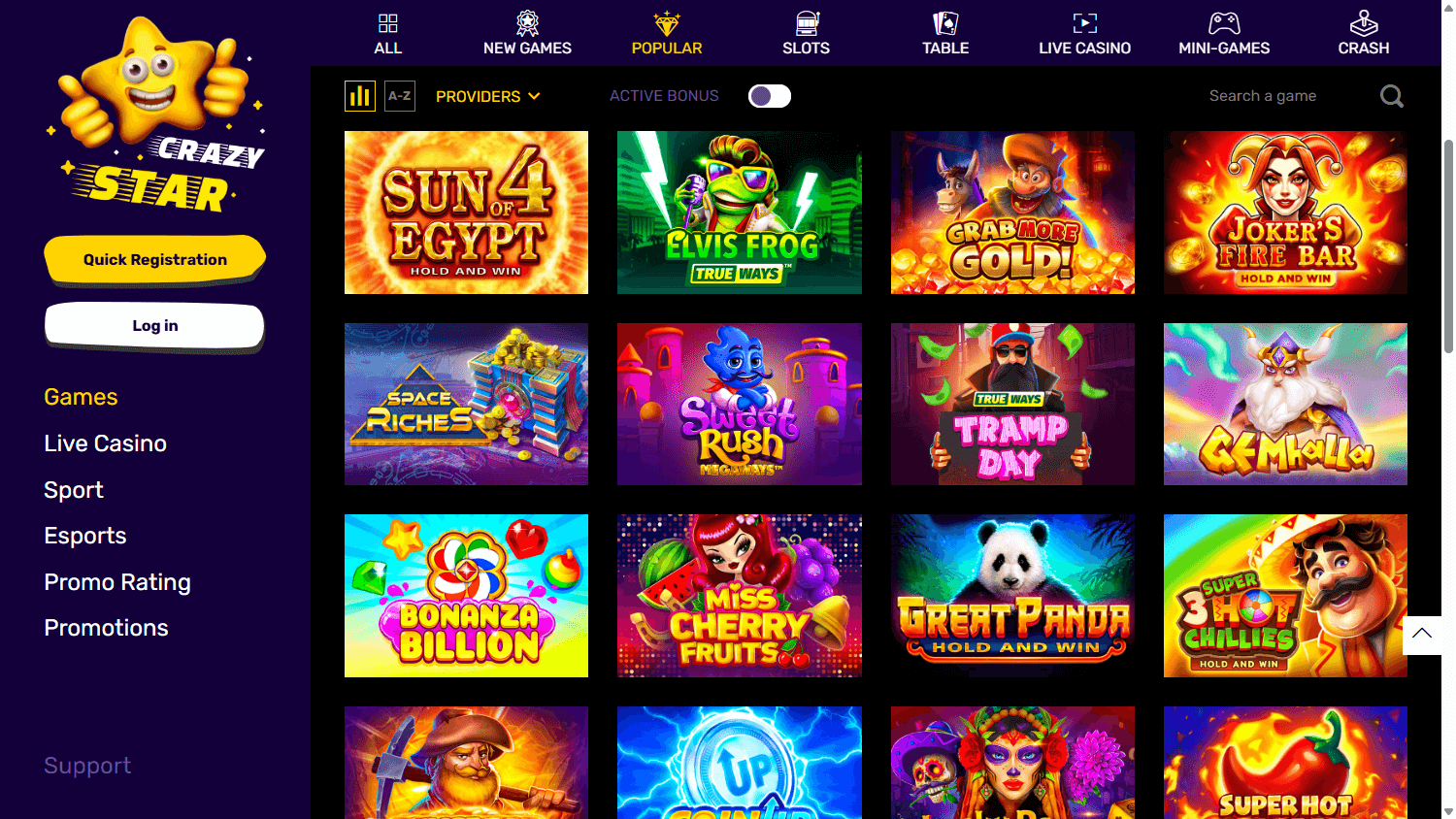 Crazy Star Casino Login No Deposit Bonus: Full Guide for UK Players