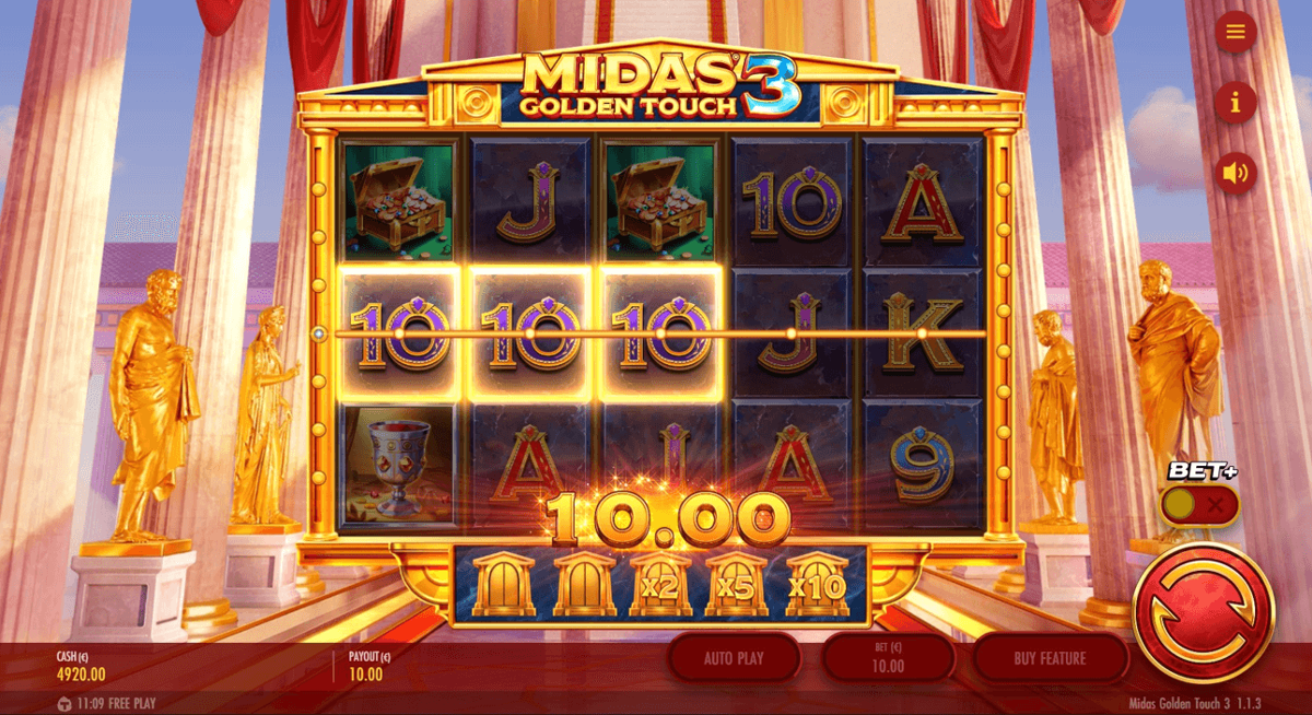Midas Golden Touch 3 win