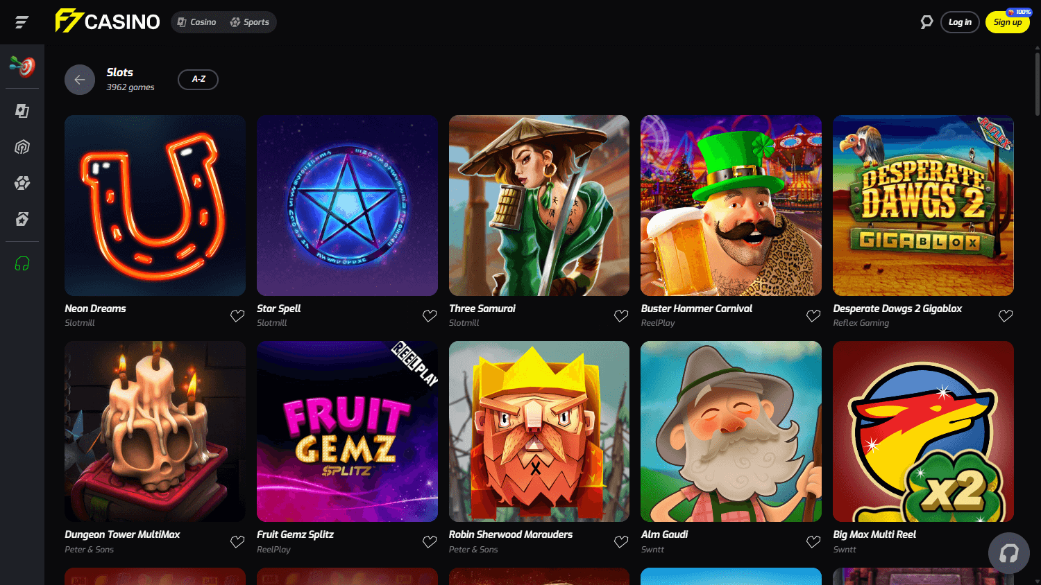 F7 Casino Game Gallery