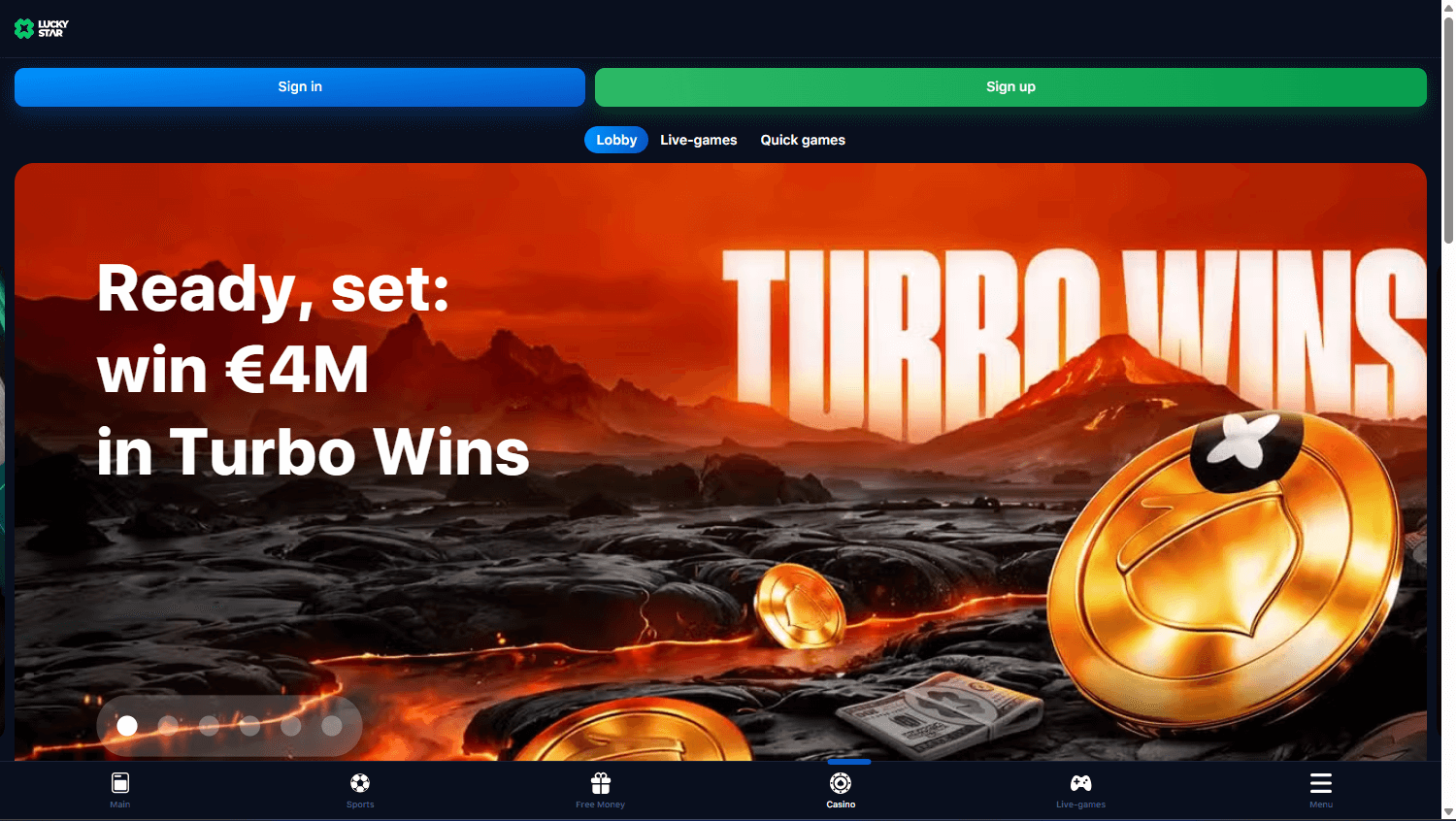 Luckystart casino login