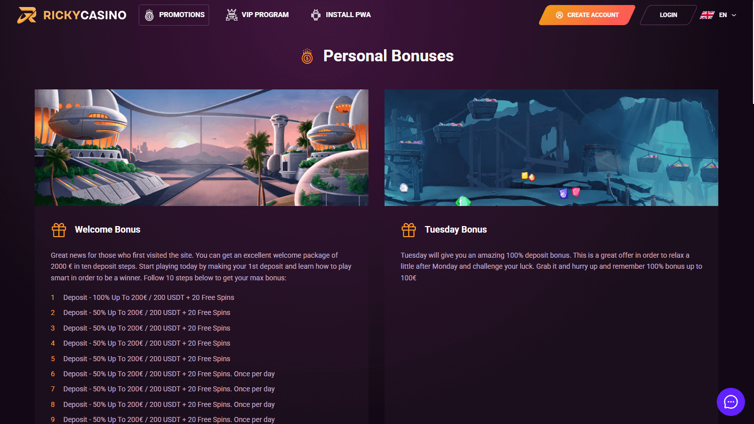 Ricky Casino Promotions