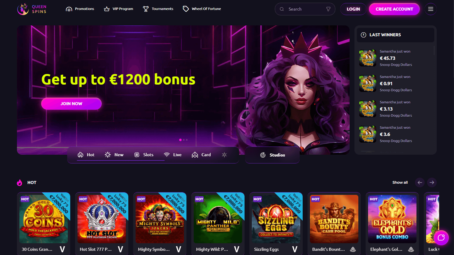 Queenspins_Casino_homepage_desktop