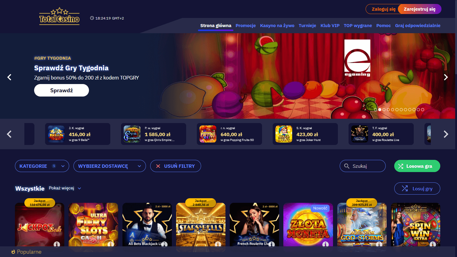 exclusive Total Casino casino in UK