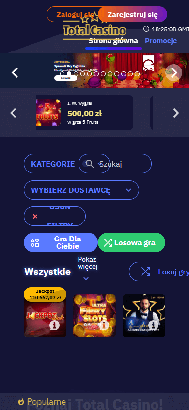regulated Total Casino crypto casino offer