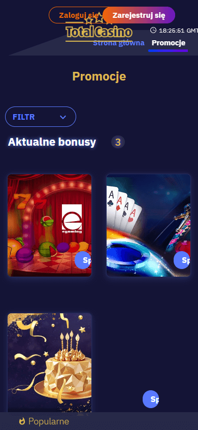 exclusive Total Casino first deposit bonus advertisement in UK