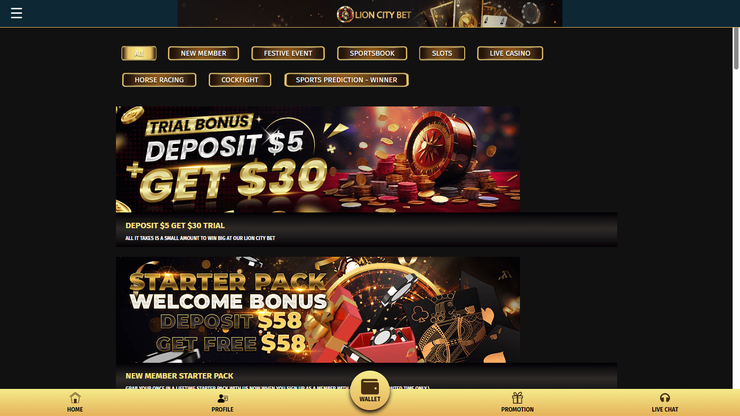 Lion_City_Bet_Casino_promotions_desktop