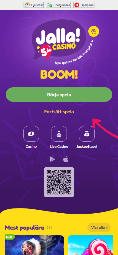 Jalla casino bonus code