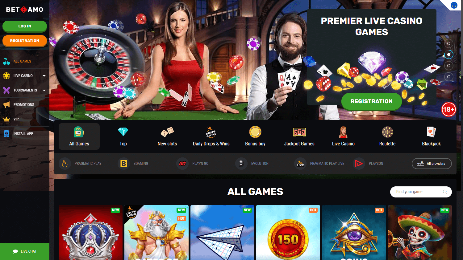 Betamo Casino Games