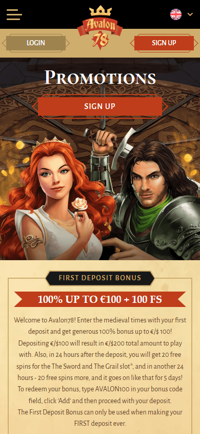 Avalon78 Casino Promoties