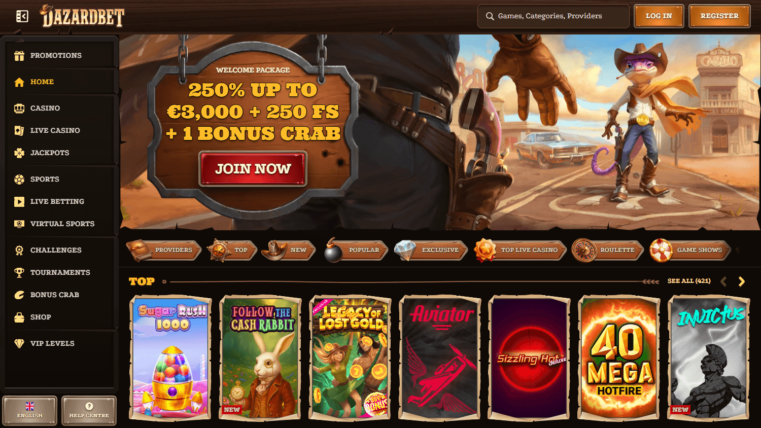 dazardbet_casino_homepage_desktop
