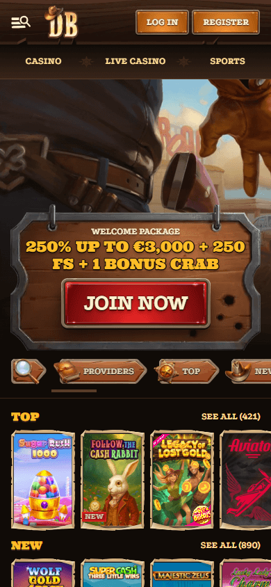 dazardbet_casino_homepage_mobile