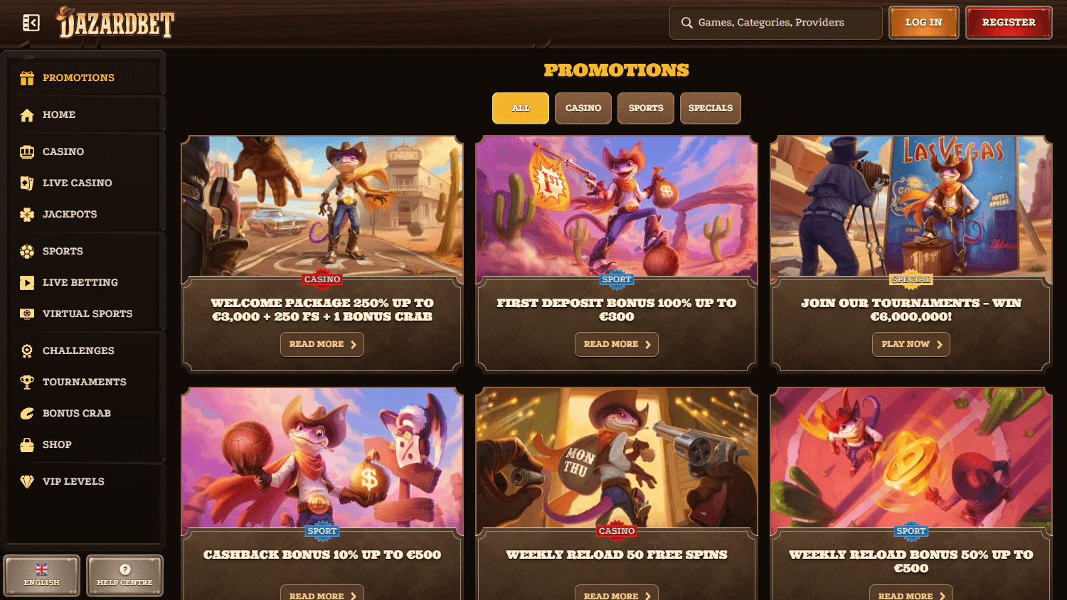 dazardbet_casino_promotions_desktop