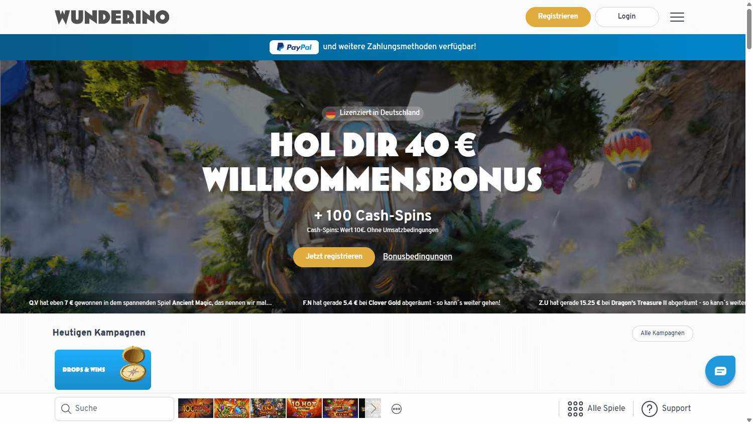 Wunderino_Casino_DE_homepage_desktop