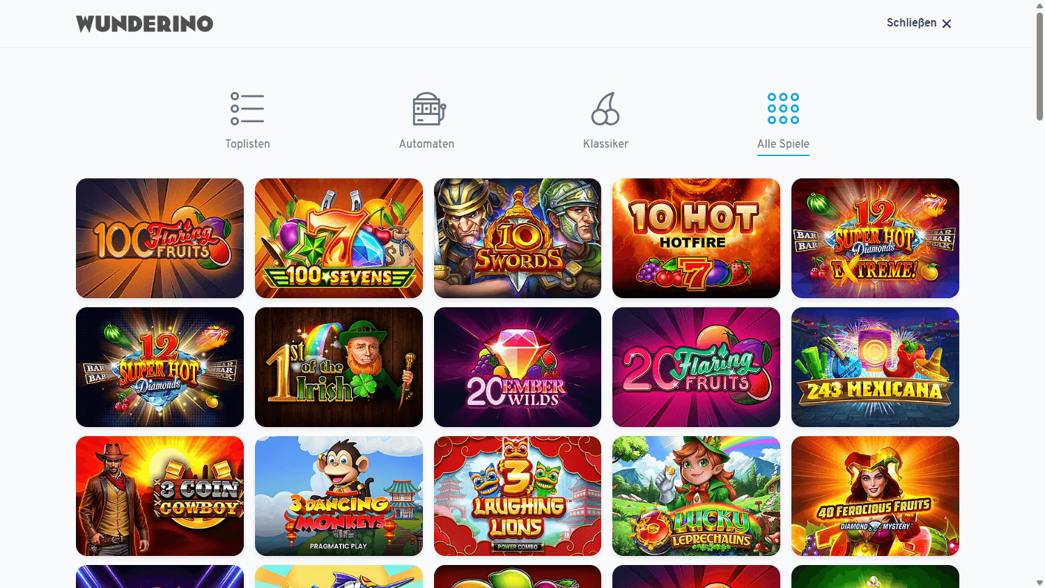 WunderinoPromoCode Login: Exklusiver Bonus für deutsche Spieler