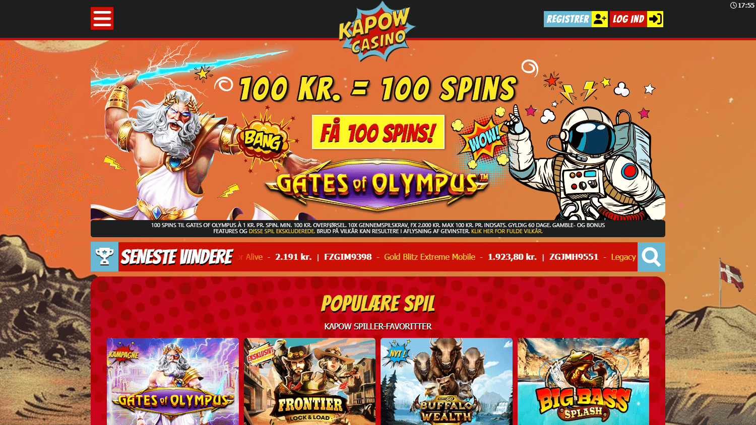 Kapow casino bonus
