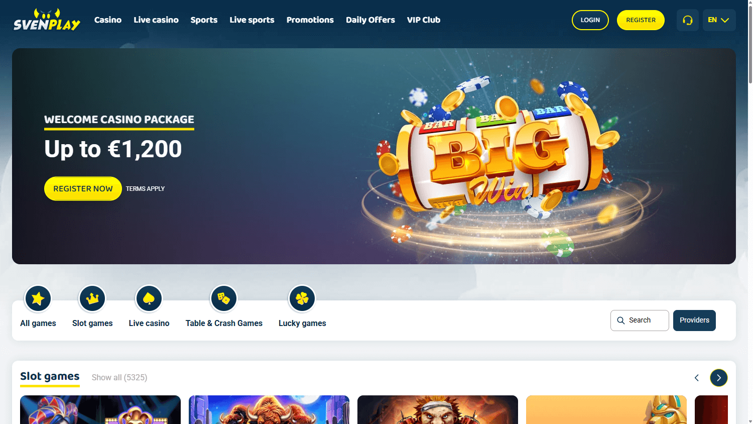 Svenplay_Casino_homepage_desktop