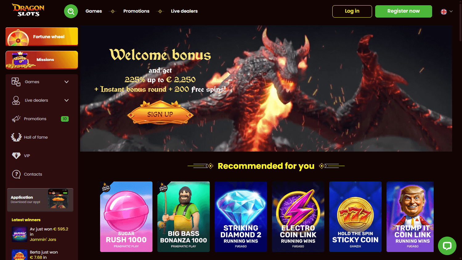 DragonSlots_Casino_homepage_desktop