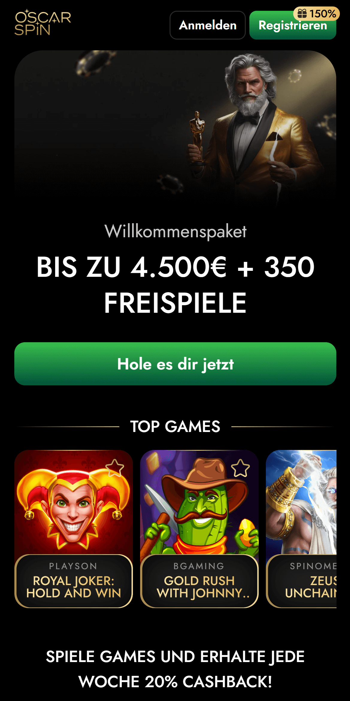 Oscar Spin Casino - casino en direct