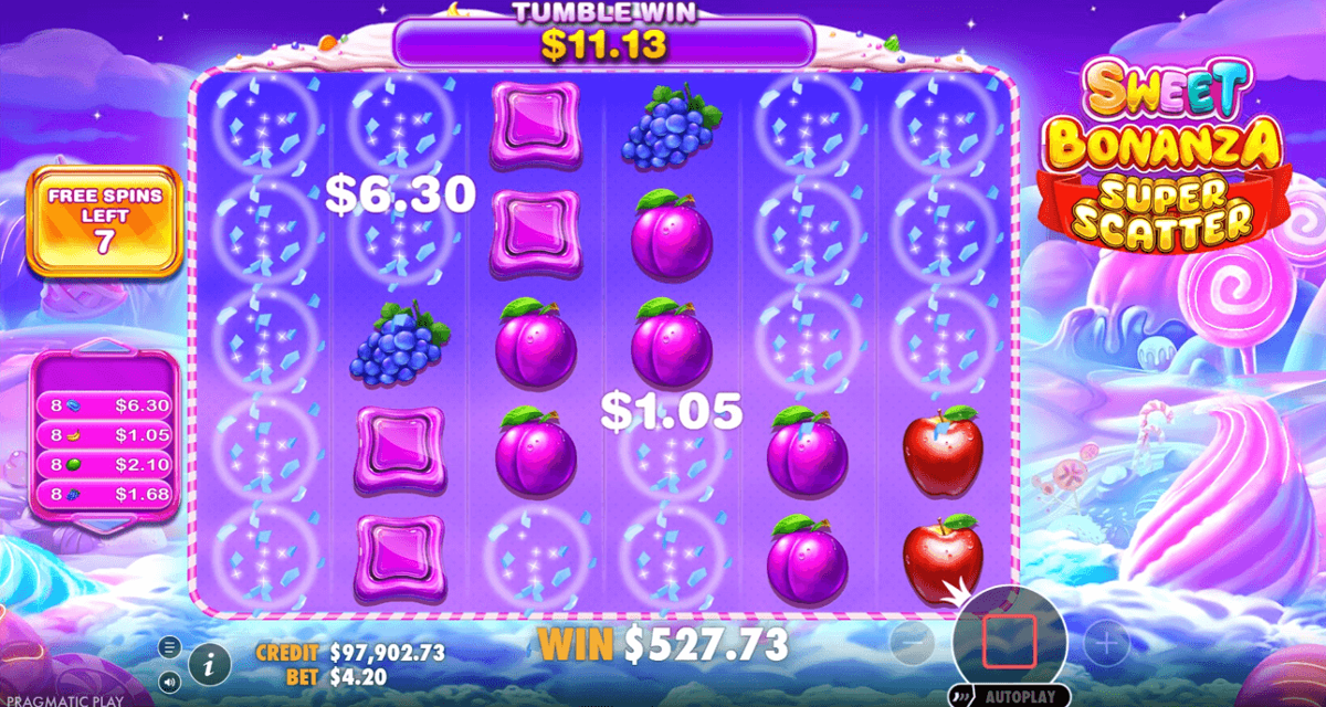 Sweet Bonanza Super Scatter free spins