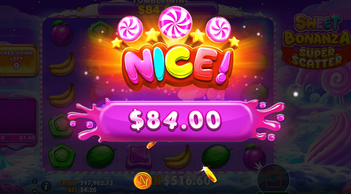 Sweet Bonanza Super Scatter nice win