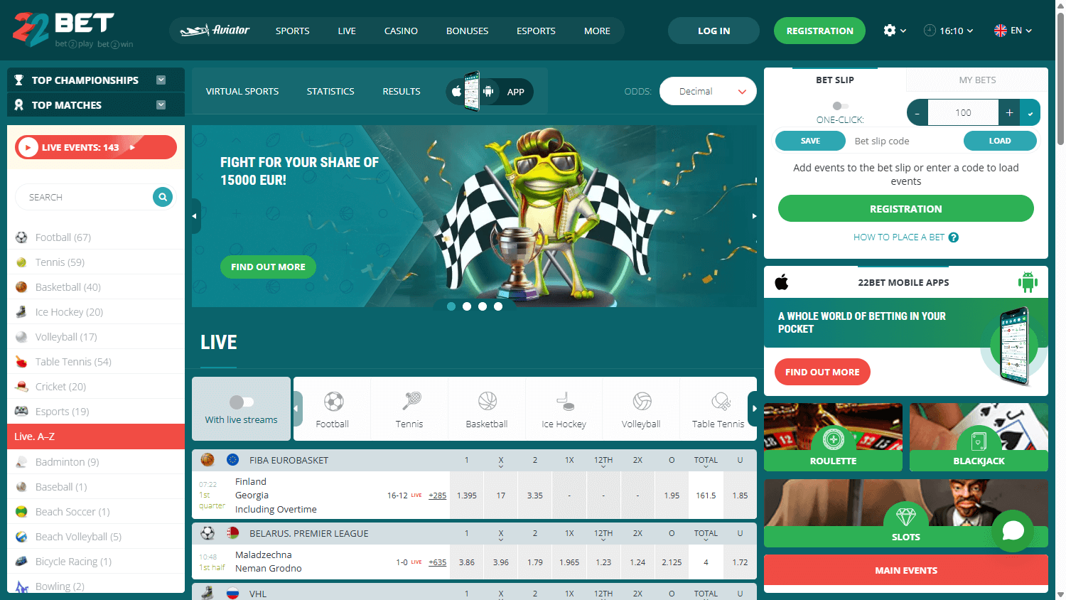 22bet_Casino_NG_homepage_desktop