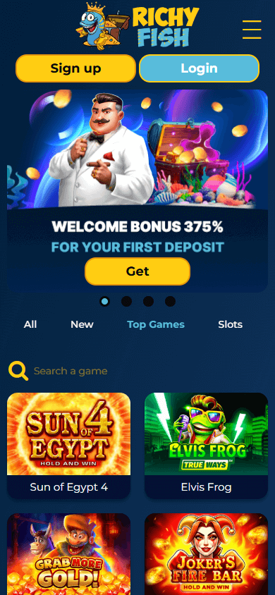 Richy_Fish_Casino_homepage_mobile