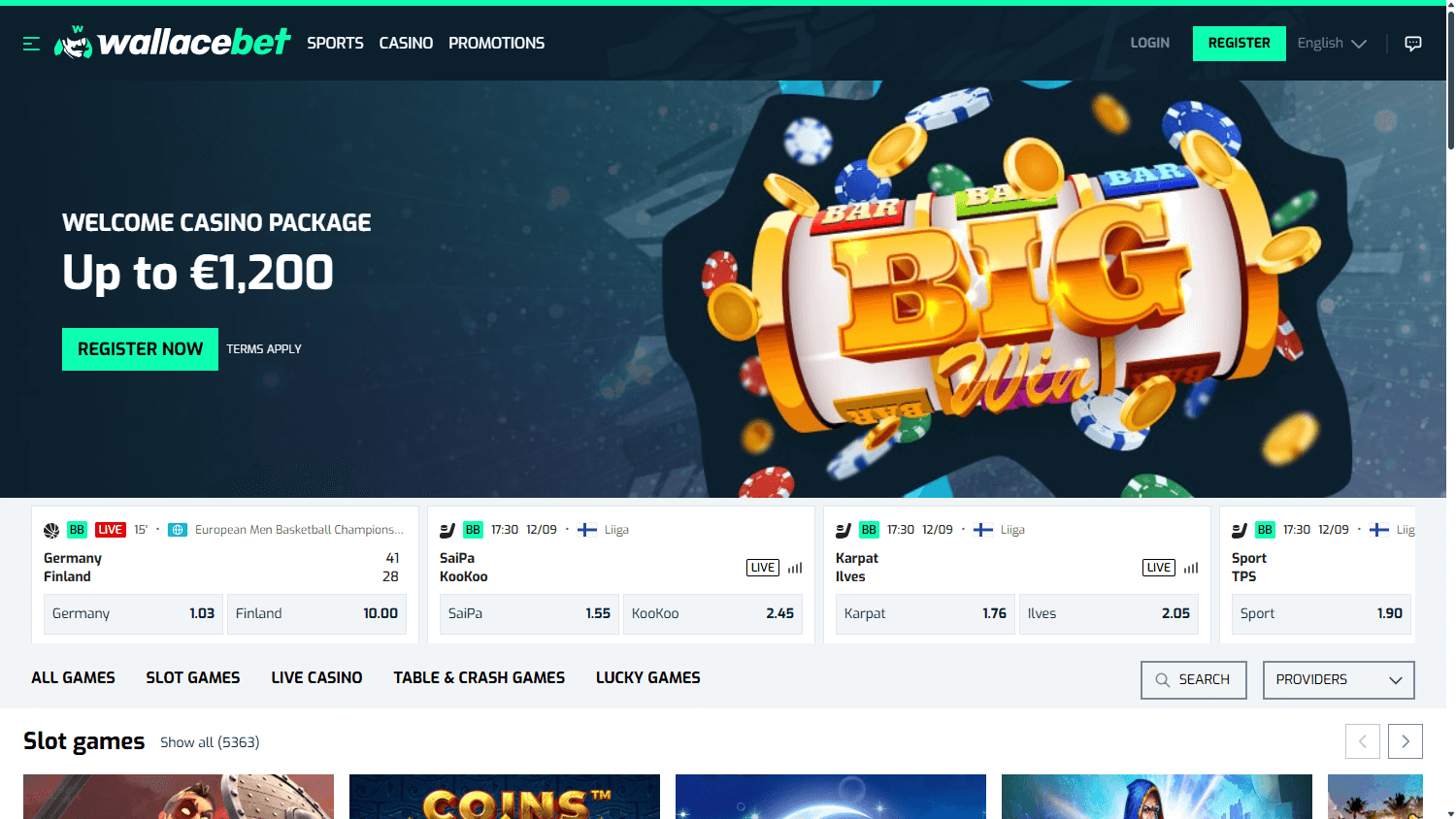 Wallacebet_Casino_homepage_desktop