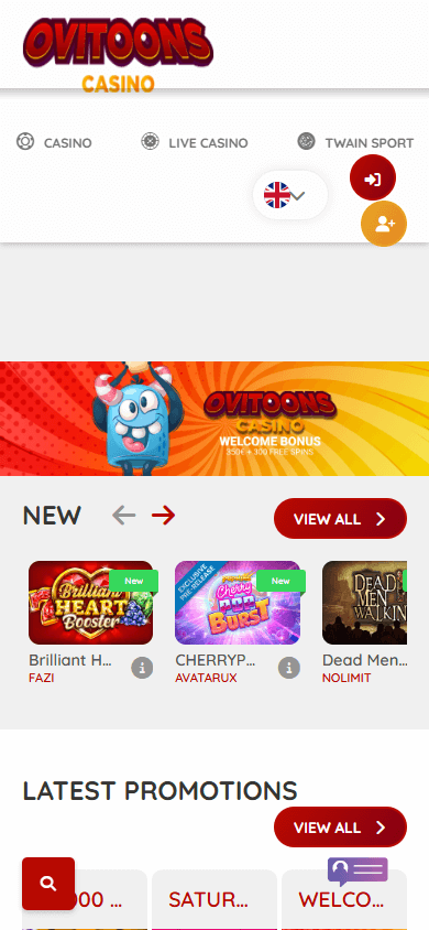 Ovitoons_Casino_homepage_mobile