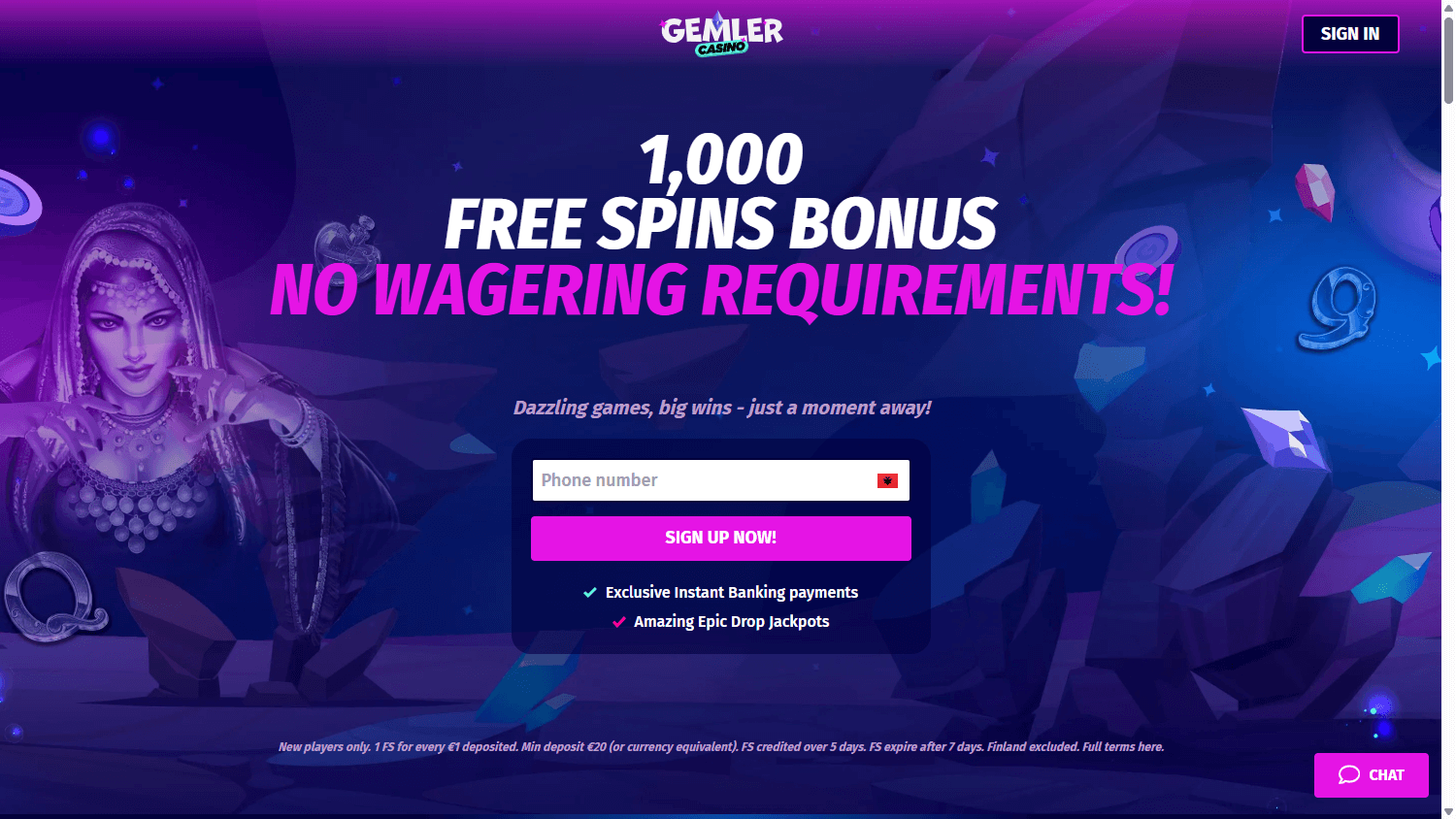 Gemler_Casino_homepage_desktop