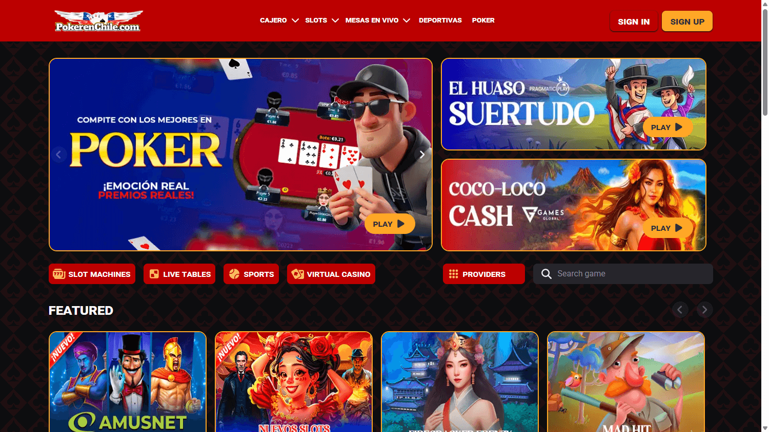 pokerenchile_casino_homepage_desktop
