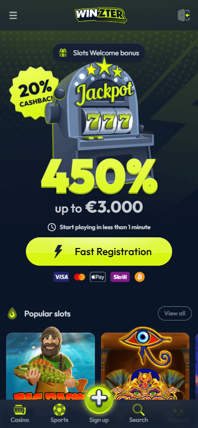 winzter_casino_homepage_mobile