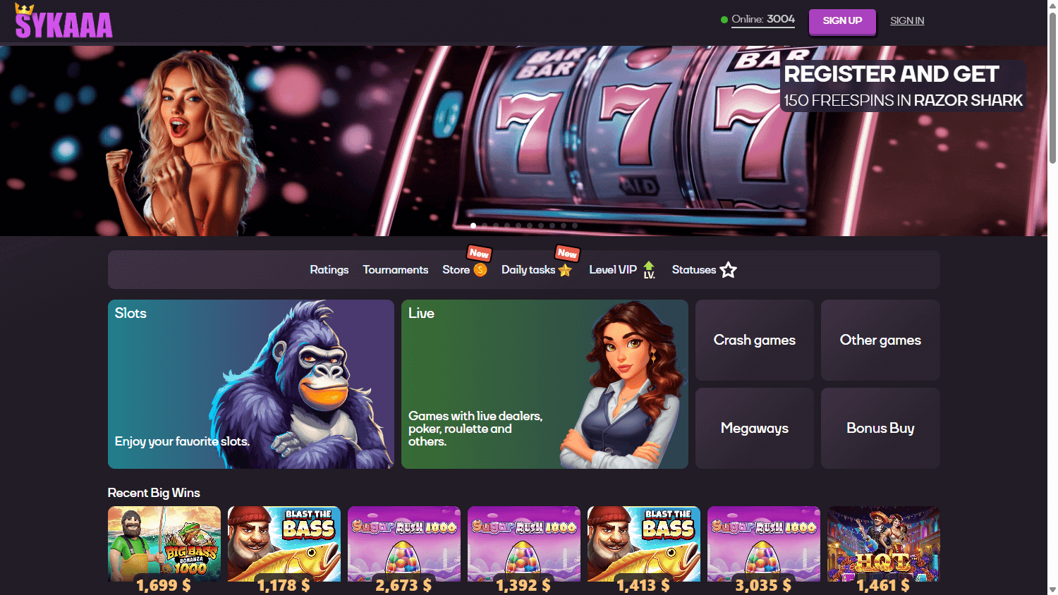 sykaaa_casino_homepage_desktop
