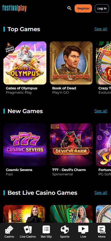 festivalplay_casino_homepage_mobile