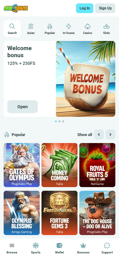 cawabanga_casino_homepage_mobile