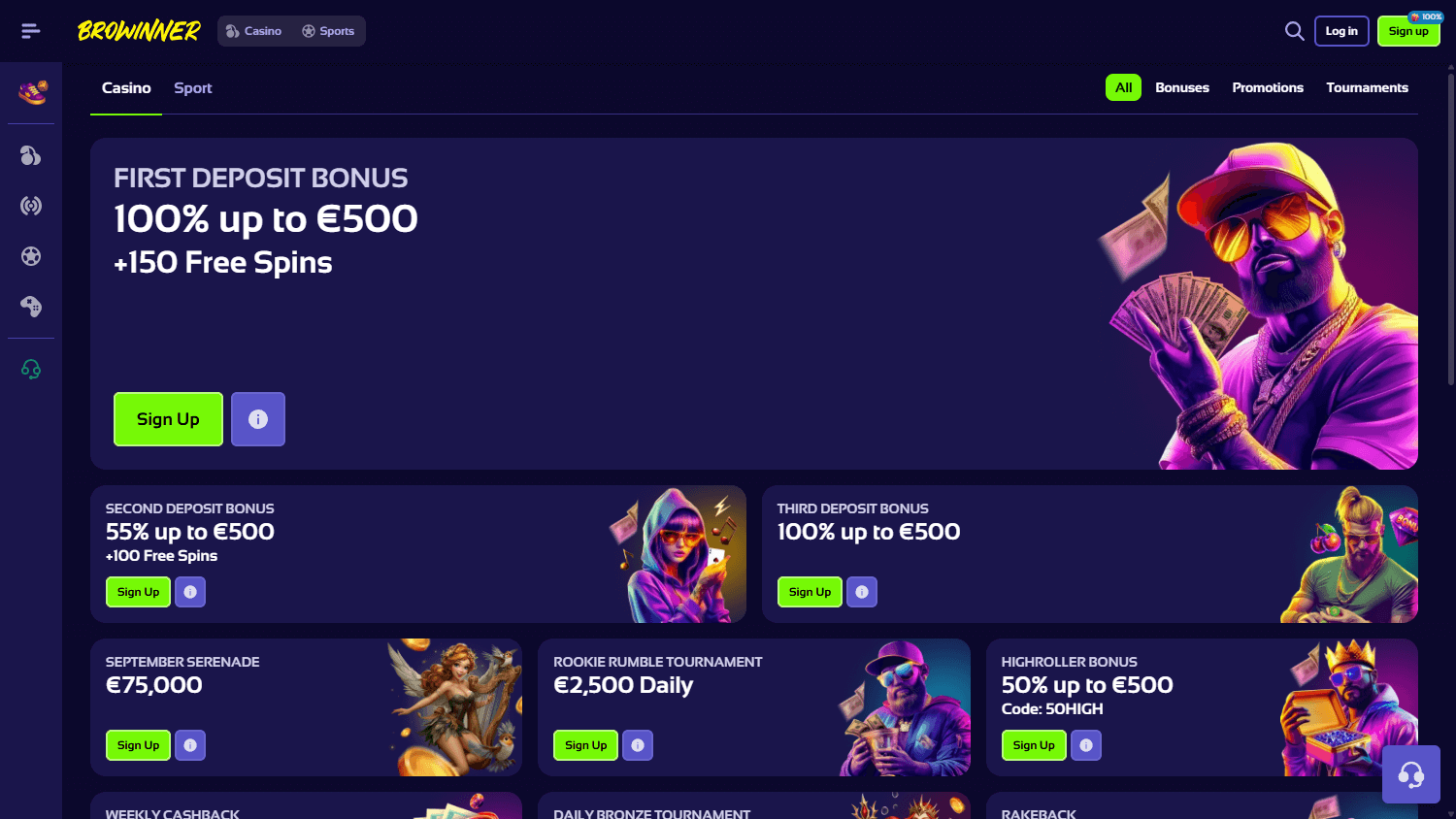 verificado BroWinner Casino bono diario oferta en Spain