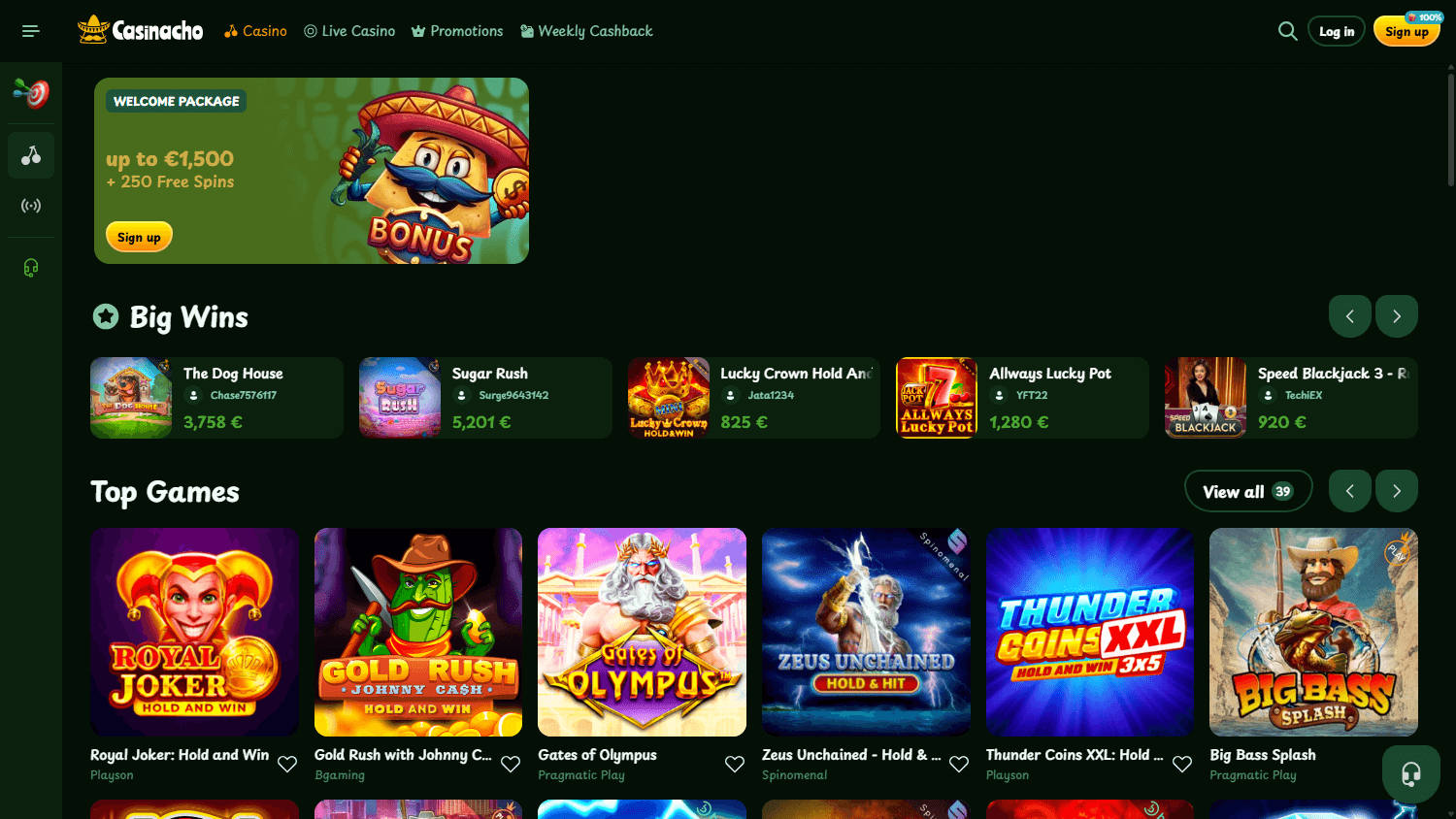 führend Casinacho Casino ersteinzahlungsbonus werbung