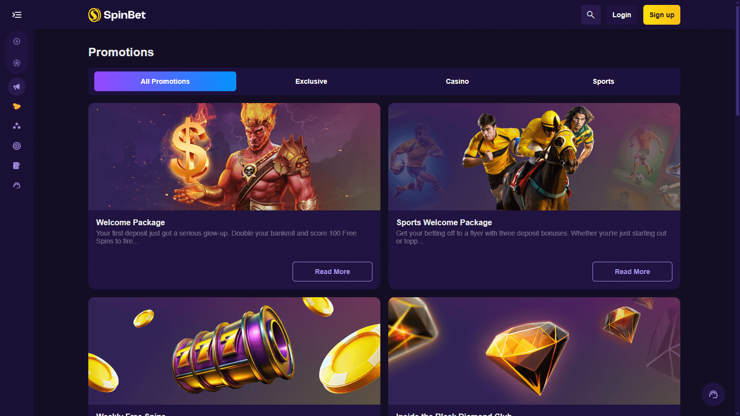 SpinBet Casino Promotions