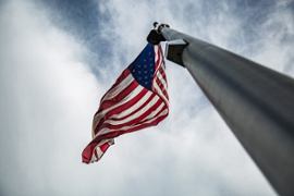 us-flag-on-a-pole