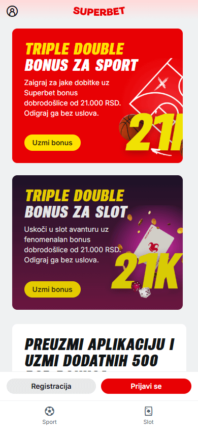 Superbet bonus