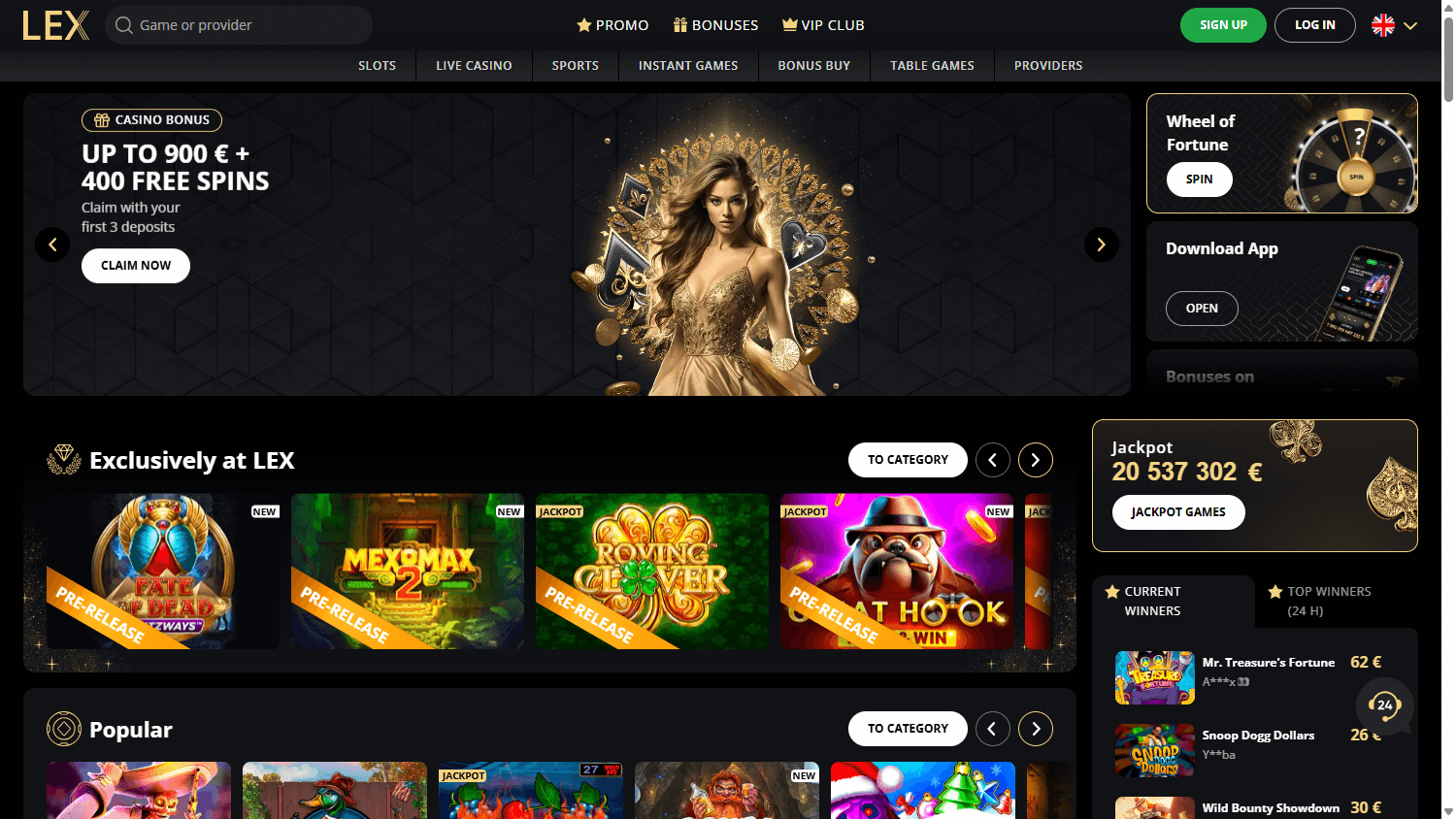 Review: Lex Casino Bonus für Spieler aus Deutschland