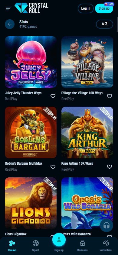 Crystal roll casino app