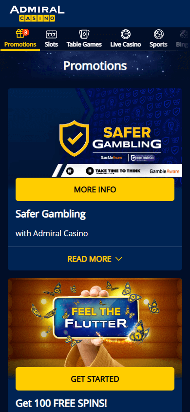 Promoții mobile Admiral Casino