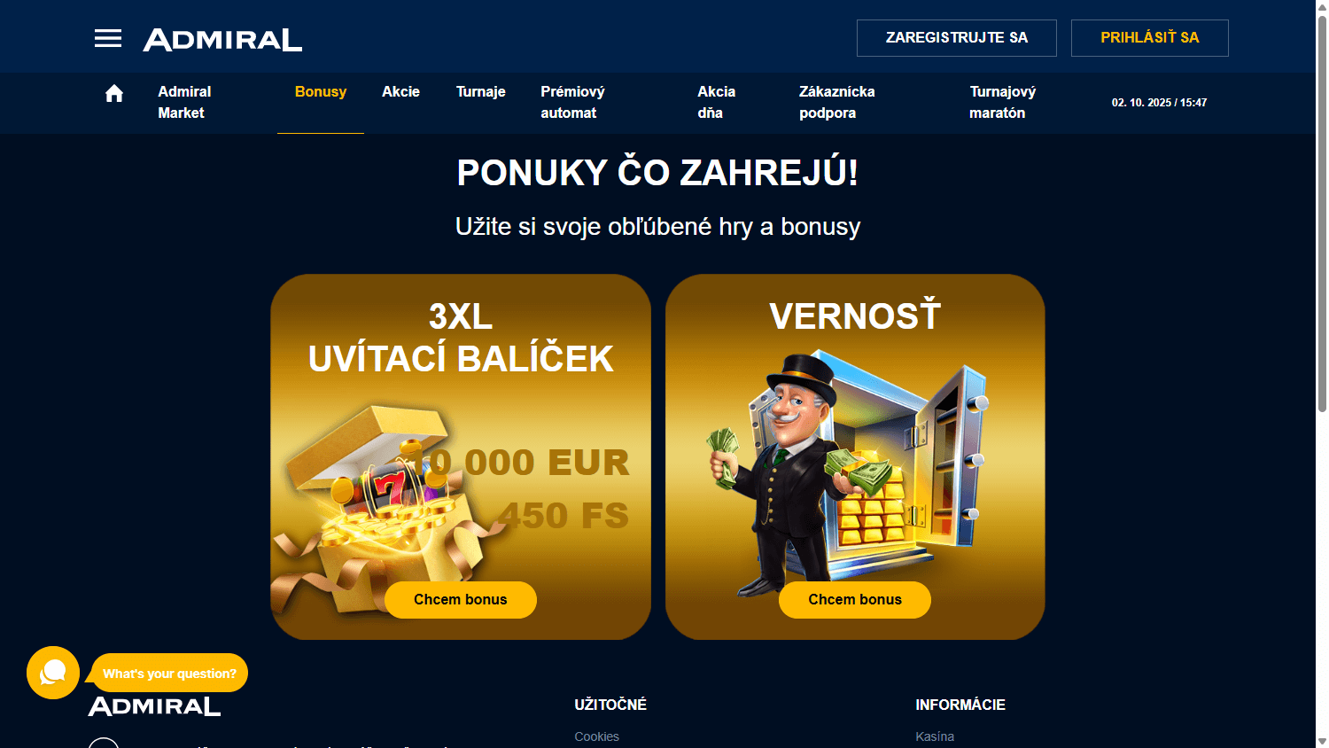 Admiral casino online