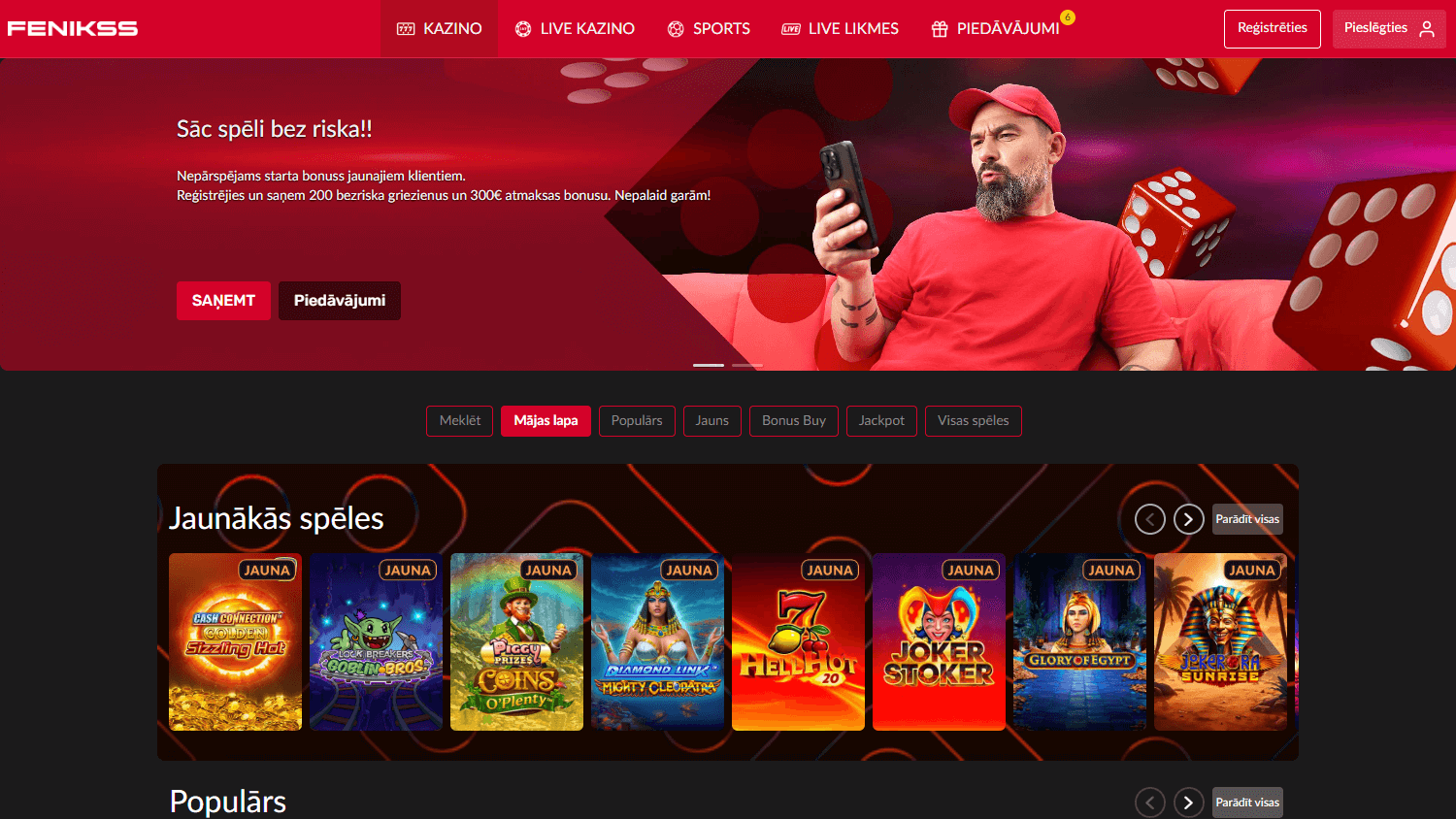 fenikss_casino_homepage_desktop