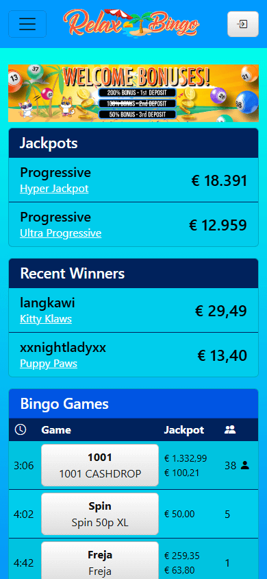 RelaxBingo_Casino_homepage_mobile