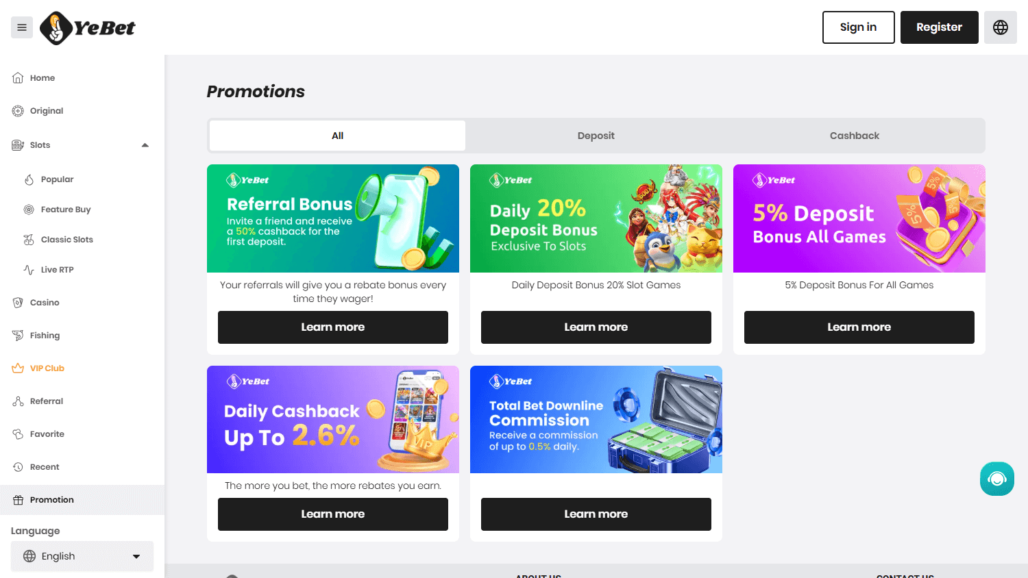 YeBet_Casino_promotions_desktop