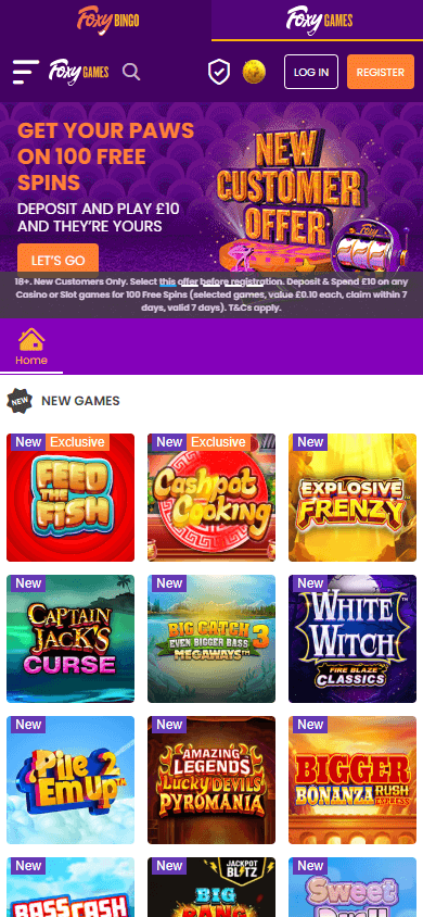 Foxy_Games_Casino_homepage_mobile