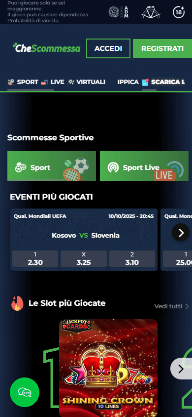 CheScommessa_Casino_homepage_mobile