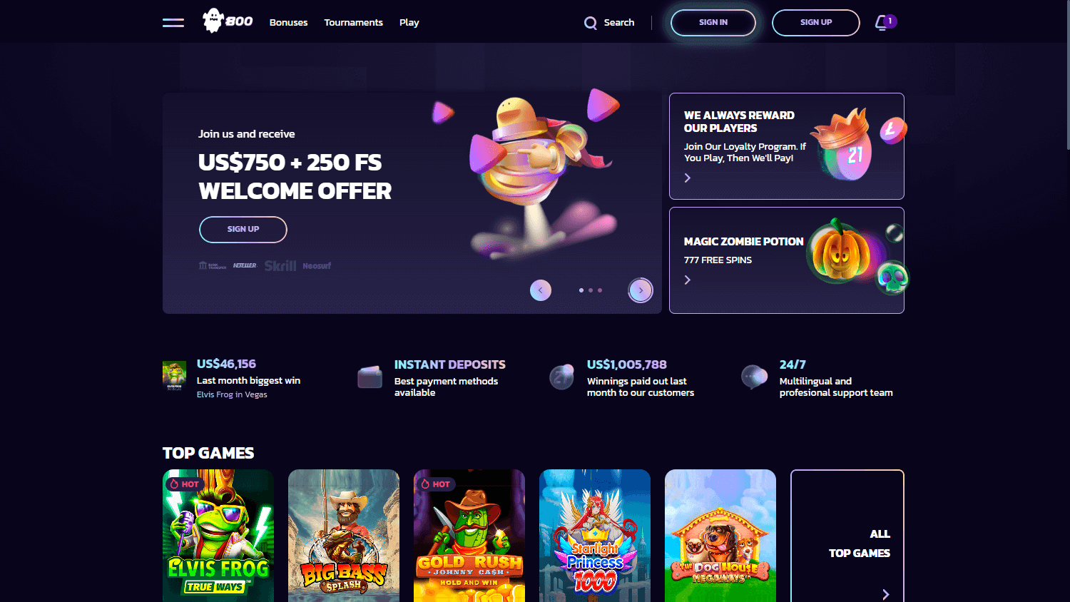21bit_casino_homepage_desktop